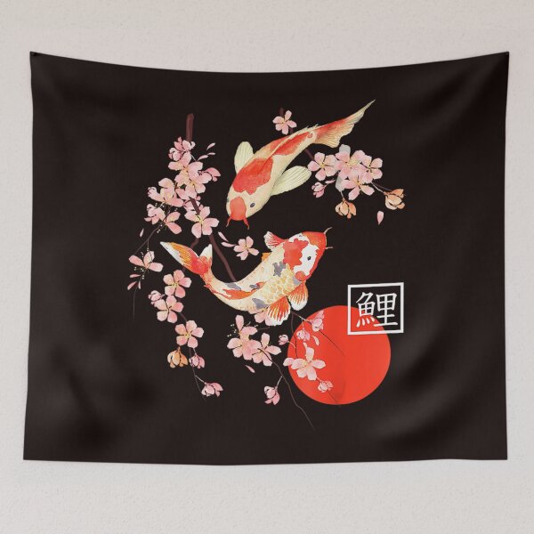 Item preview, Cherry Blossom Koi Carp Fish Japanese Sakura designed and sold by Draxel X.