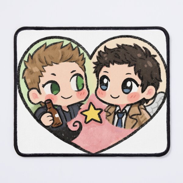 Item preview, Cute Dean Winchester & Castiel Comic Heart Supernatural designed and sold by Reyxava.