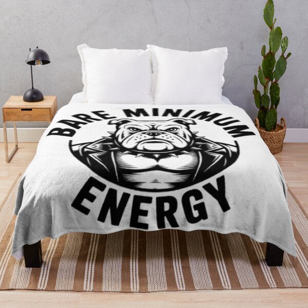 Item preview, Bare Minimum Energy Bulldog Punk Graphic Tee designed and sold by NewUSShop.