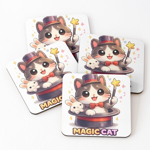 Item preview, Kawaii Cute Magic Cat designed and sold by VictorySticker.