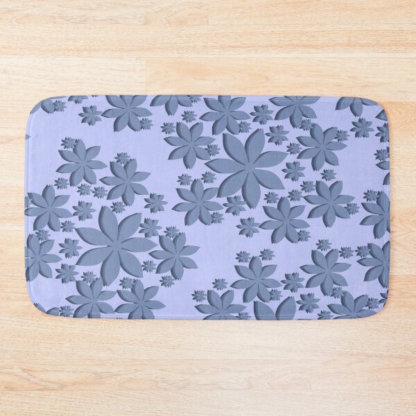 Item preview, blue solid flower design designed and sold by gigi's geometric art.