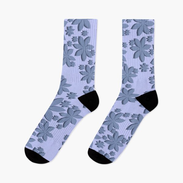 Item preview, blue solid flower design designed and sold by gigi's geometric art.