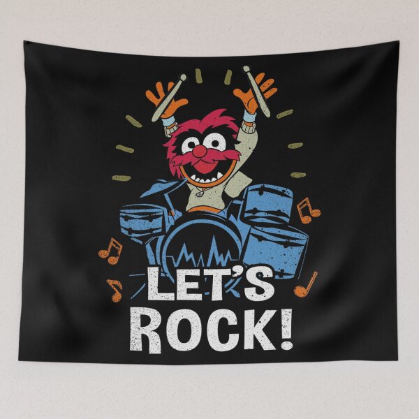 Item preview, The Muppets Animal Let''s Rock Drums Distressed Logo  designed and sold by ColbyAida.