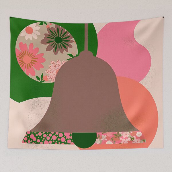 Item preview, Decorative Floral Bell Illustration designed and sold by joycrysstudio.