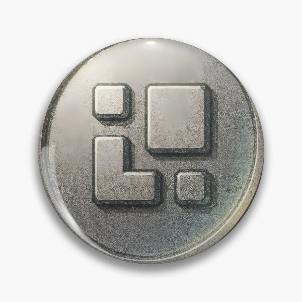 Item preview, Metallic QR code symbol on silver coin background designed and sold by Creative88Art.