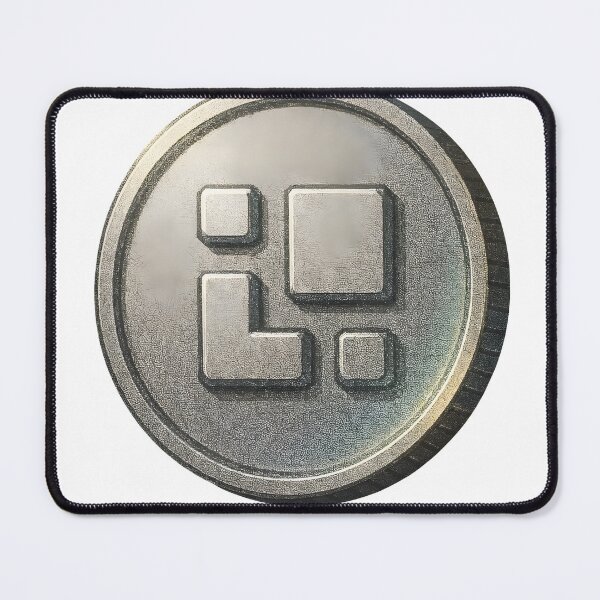 Item preview, Metallic QR code symbol on silver coin background designed and sold by Creative88Art.