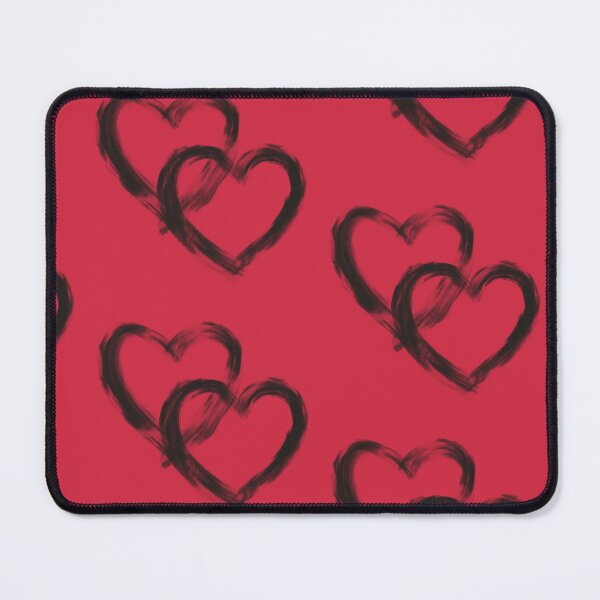 Item preview, Midnight Brush Hearts-Red Graffiti Love Pattern designed and sold by Katnoirart.