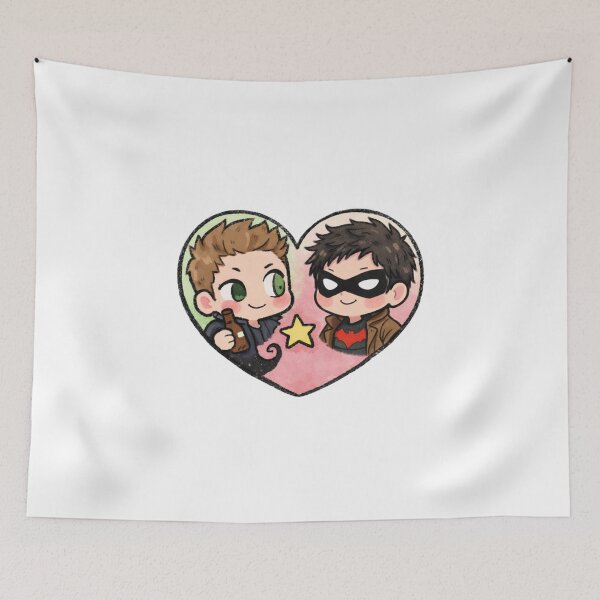 Item preview, Dean Winchester & Red Hood Jason Todd Crossover Fan Art designed and sold by Reyxava.