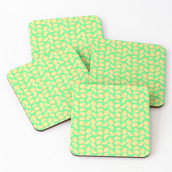 Item preview, Cartoon Lemon Fruit Pattern on Bright Green designed and sold by BeJolley.