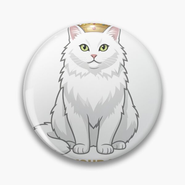 Item preview, Rule Your World Cat Sticker – Cute White Cat Crown Motivational Sticker for Cat Lovers designed and sold by YoussefTouch.