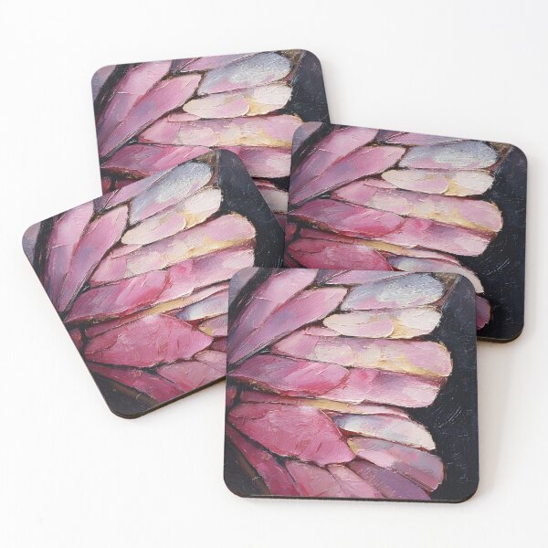 Item preview, Stunning oil painting of pink butterfly wings designed and sold by dcrc.