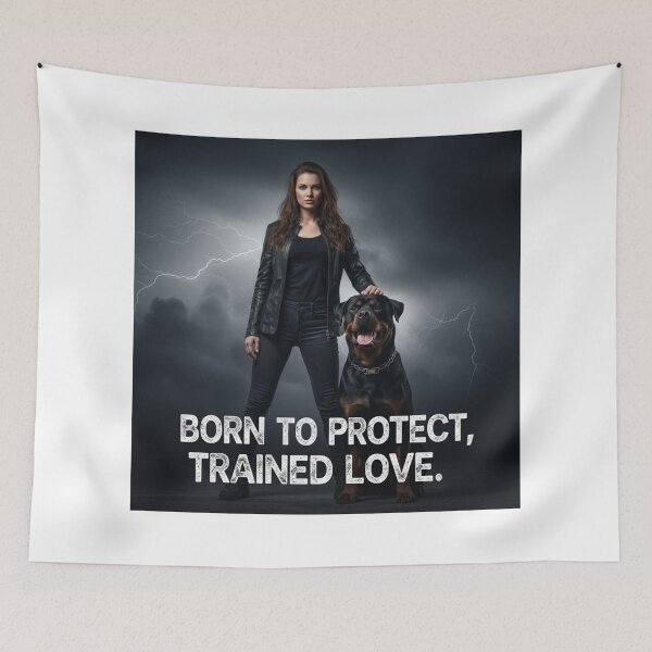 Item preview, Born to Protect, Trained to Love designed and sold by PetJoyPrintsCO.