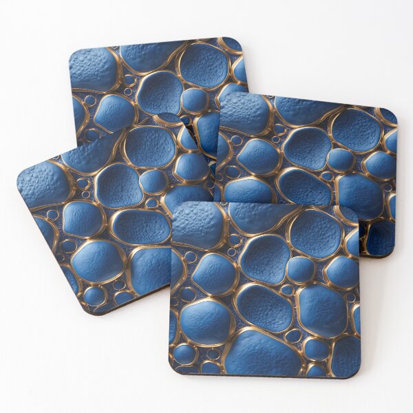 Item preview, 3D look: Blue-gold cell design (relief look) designed and sold by NK-Studios .