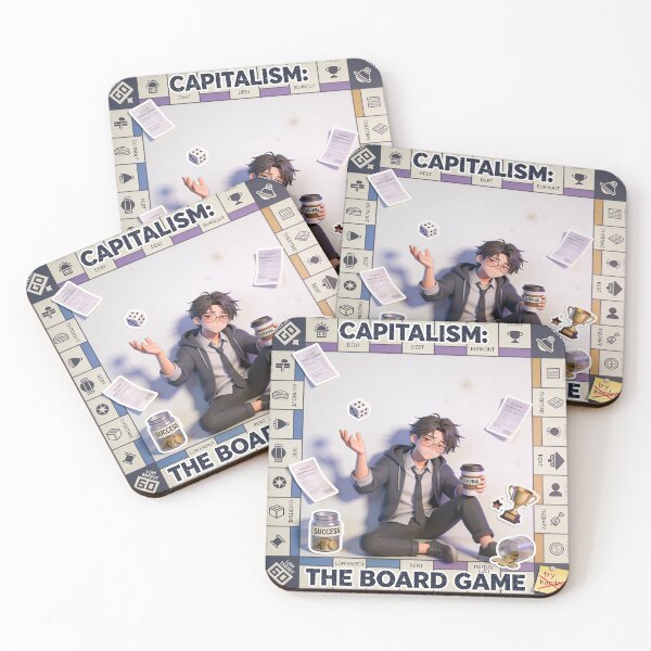 Item preview, Capitalism: The Board Game – Debt, Burnout, and Therapy designed and sold by Panda LuL Art.