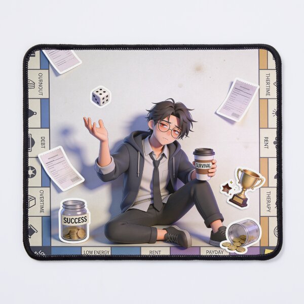 Item preview, Capitalism: The Board Game – Debt, Burnout, and Therapy designed and sold by Panda LuL Art.