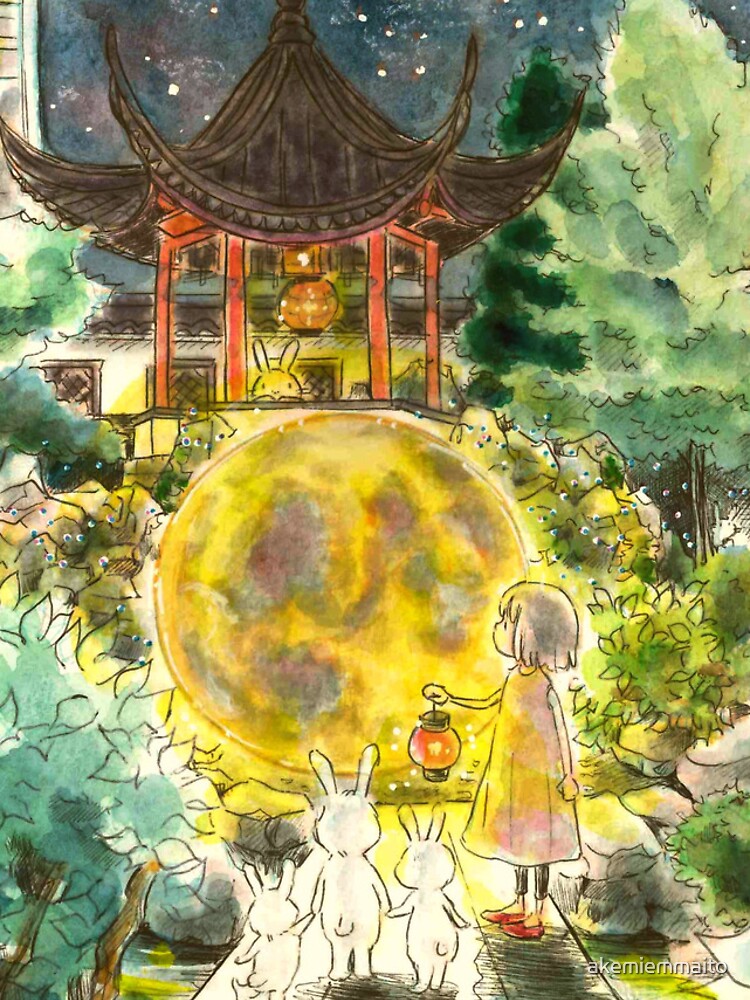 Thumbnail 4 of 4, iPhone Case, Moon Festival designed and sold by akemiemmaito.