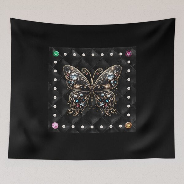 Item preview, Bejeweled Filigree Butterfly – Pearl & Gemstone Elegant Design designed and sold by BbCherryT.