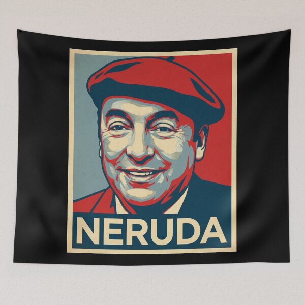 Item preview, Pablo Neruda Hope Style Retro Poster Art  designed and sold by Anya Byron.