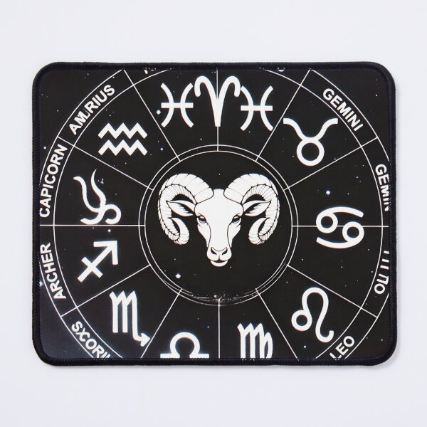 Item preview, Aries Zodiac Wheel Dark Celestial Chart designed and sold by Zodiac Celestial Art.