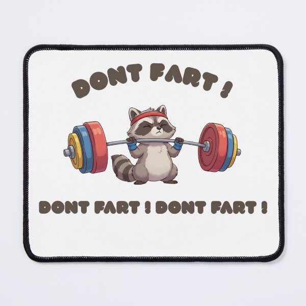 Item preview, Don’t Fart – Raccoon Barbell Struggle T-Shirt designed and sold by BiakiaPrints.