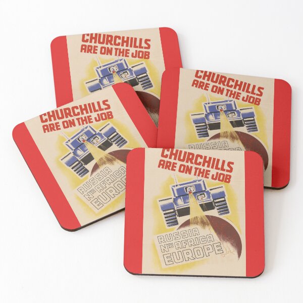 Item preview, Vintage World War II Poster - "Churchills Are On The Job" Military Tank designed and sold by Hipatye26.