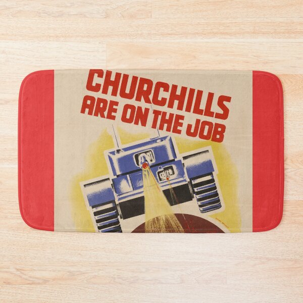 Item preview, Vintage World War II Poster - "Churchills Are On The Job" Military Tank designed and sold by Hipatye26.