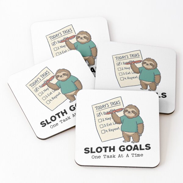Item preview, One Task At A Time Funny Sloth Checklist designed and sold by Got2BSnazzy.
