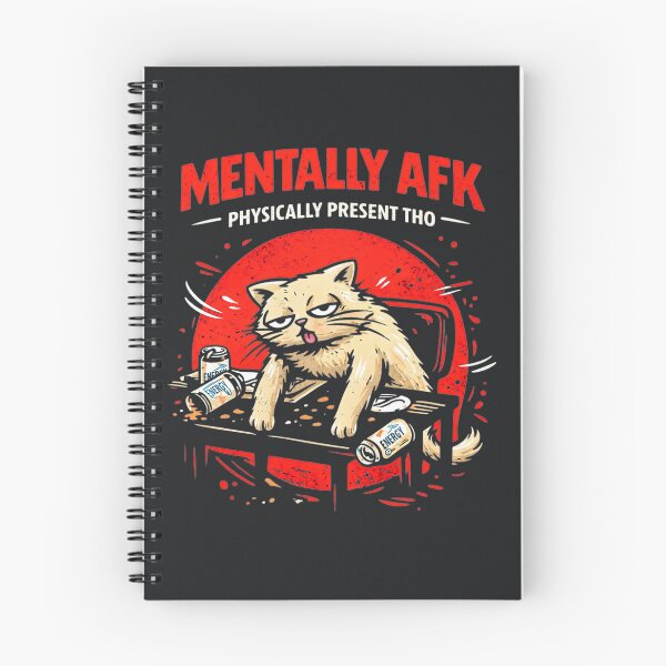 Item preview, Mentally AFK Cat – Funny Gamer Burnout Meme designed and sold by Taans-Creation.