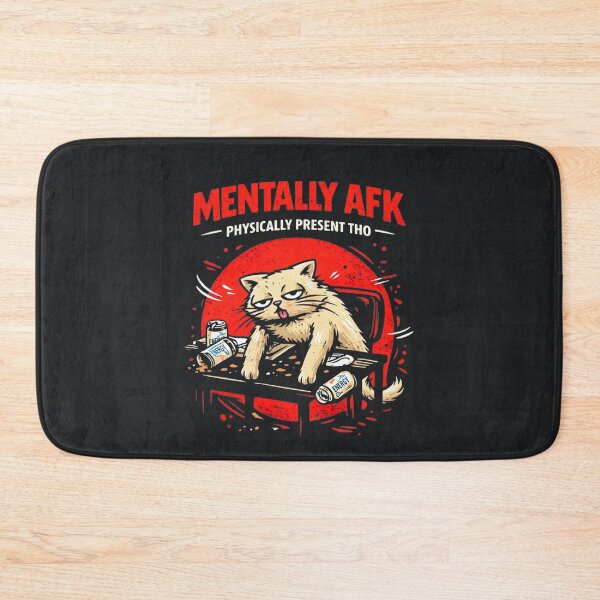 Item preview, Mentally AFK Cat – Funny Gamer Burnout Meme designed and sold by Taans-Creation.