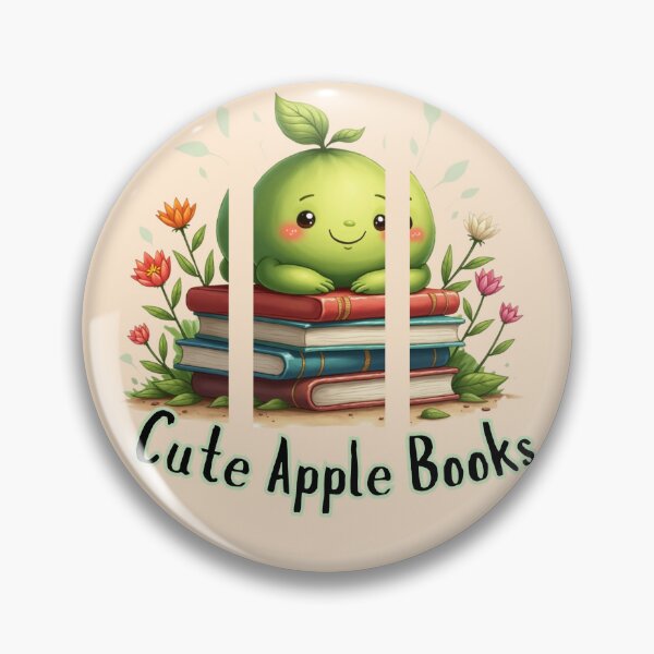 Item preview, Cute Apple Bookworm: Reading in the Garden - Kawaii Vintage Design designed and sold by PriyaMagic.