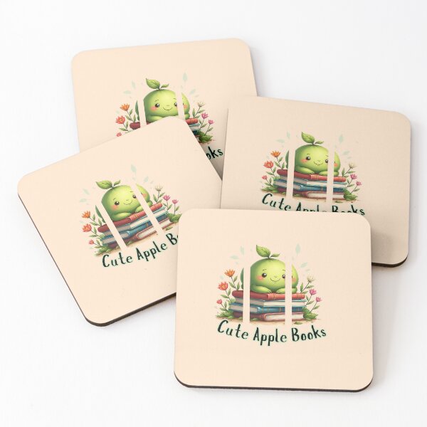 Item preview, Cute Apple Bookworm: Reading in the Garden - Kawaii Vintage Design designed and sold by PriyaMagic.