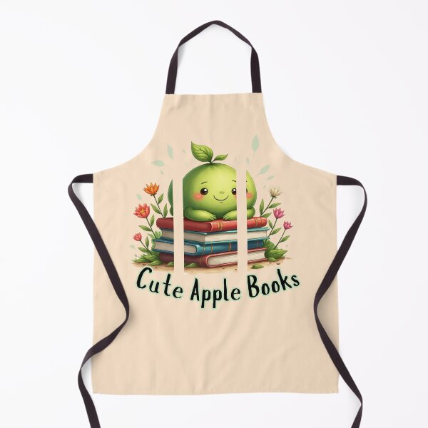 Item preview, Cute Apple Bookworm: Reading in the Garden - Kawaii Vintage Design designed and sold by PriyaMagic.