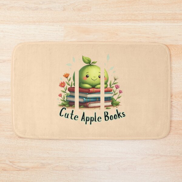 Item preview, Cute Apple Bookworm: Reading in the Garden - Kawaii Vintage Design designed and sold by PriyaMagic.