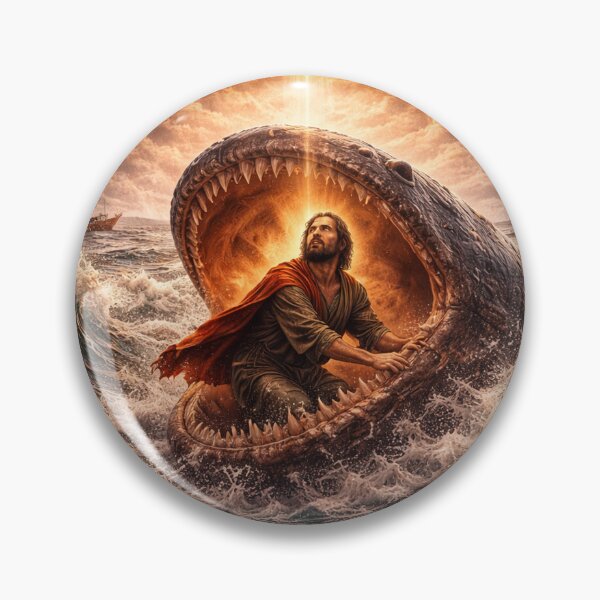 Item preview, Jonah and the Great Fish – Biblical Art of Faith and Mercy designed and sold by Bigornia.