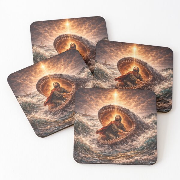 Item preview, Jonah and the Great Fish – Biblical Art of Faith and Mercy designed and sold by Bigornia.