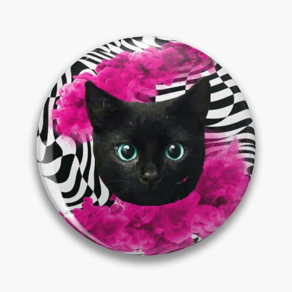 Item preview, Black Cat Pink Smoke – Surreal Pop Art Cat Design designed and sold by Thetdesigns.