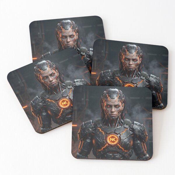 Item preview, Black Cybernetic Warrior with Orange Energy by NK-Studios  designed and sold by NK-Studios .