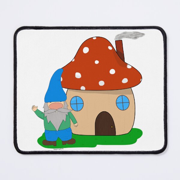 Item preview, Gnome outside Mushroom House designed and sold by KozysCreations.