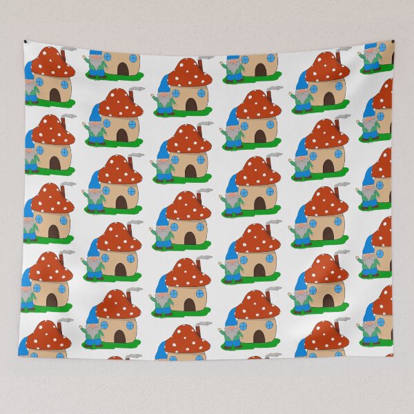 Item preview, Gnome outside Mushroom House designed and sold by KozysCreations.