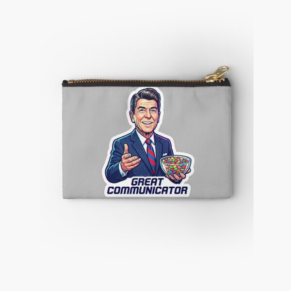 Item preview, The Gipper: 80s Satellite Broadcast Sticker designed and sold by CleverCulture.