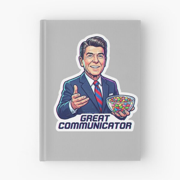 Item preview, The Gipper: 80s Satellite Broadcast Sticker designed and sold by CleverCulture.