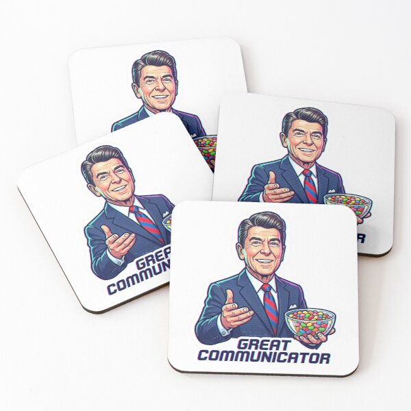 Item preview, The Gipper: 80s Satellite Broadcast Sticker designed and sold by CleverCulture.