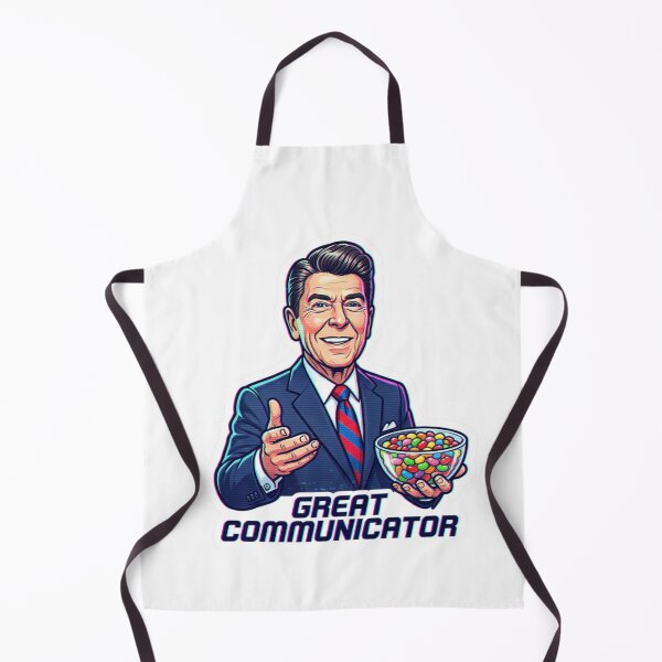 Item preview, The Gipper: 80s Satellite Broadcast Sticker designed and sold by CleverCulture.