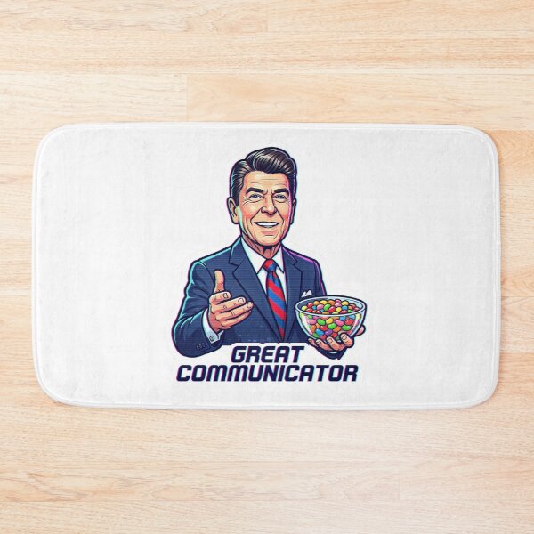 Item preview, The Gipper: 80s Satellite Broadcast Sticker designed and sold by CleverCulture.