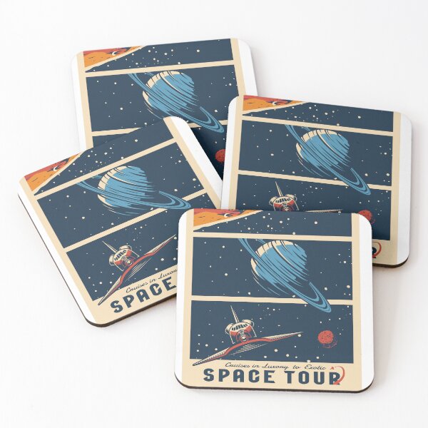 Item preview, Retro Space Tourism Poster - "Space Tour" Luxury Cruises designed and sold by Hipatye26.