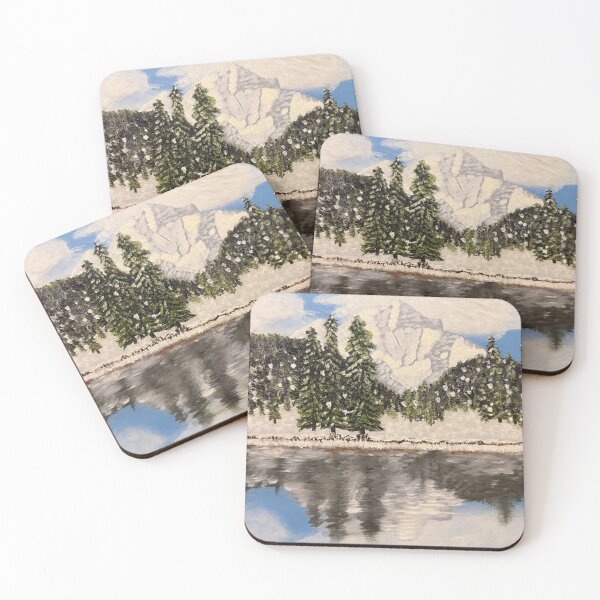Item preview, Banff Mountain Reflections Oil Painting designed and sold by Krista-Joan-Art.
