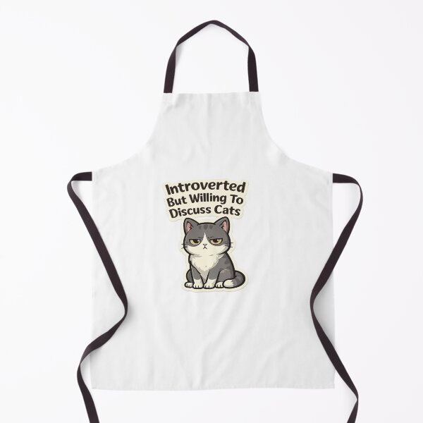 Item preview, Introverted But Willing To Discuss Cats – Funny Cat Lover Design designed and sold by MrDev.