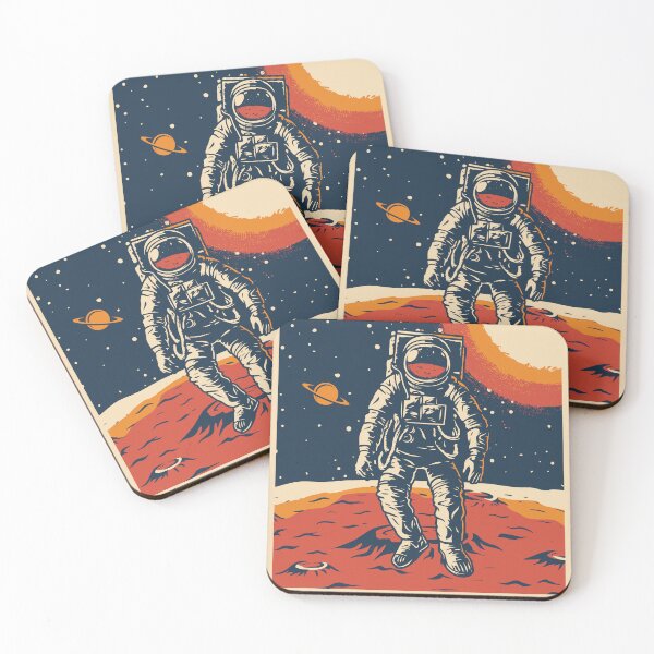 Item preview, Retro Martian Exploration Poster - "You Need More Mars" Astronaut designed and sold by Hipatye26.