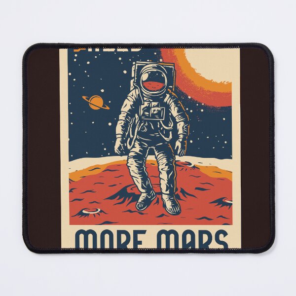 Item preview, Retro Martian Exploration Poster - "You Need More Mars" Astronaut designed and sold by Hipatye26.