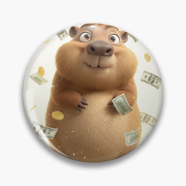 Artikelvorschau, Money Rain Capybara – Süßes, lustiges, reiches Capybara-Meme entworfen und verkauft von roninlabstudio.